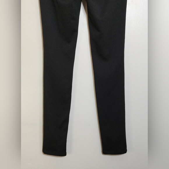 True Freedom Juniors Black Skinny Regular Fit Pants with Faux Leather Trim - Picture 8 of 16